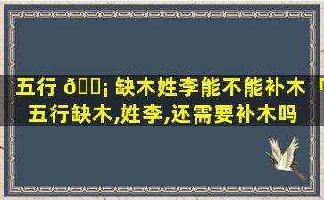 五行 🐡 缺木姓李能不能补木「五行缺木,姓李,还需要补木吗 🍁 」